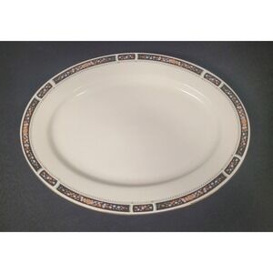 Silverie Fine China 14-inch Oval Serving Platter (SIV11 Pattern) Vintage 1980s